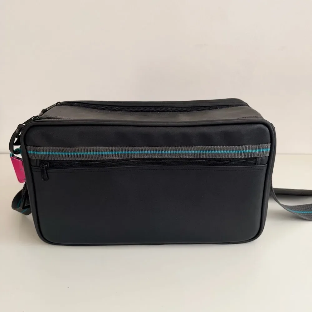 Vintage Camera Bag Black Camcorder Case Travel Storage Padded Dividers Retr